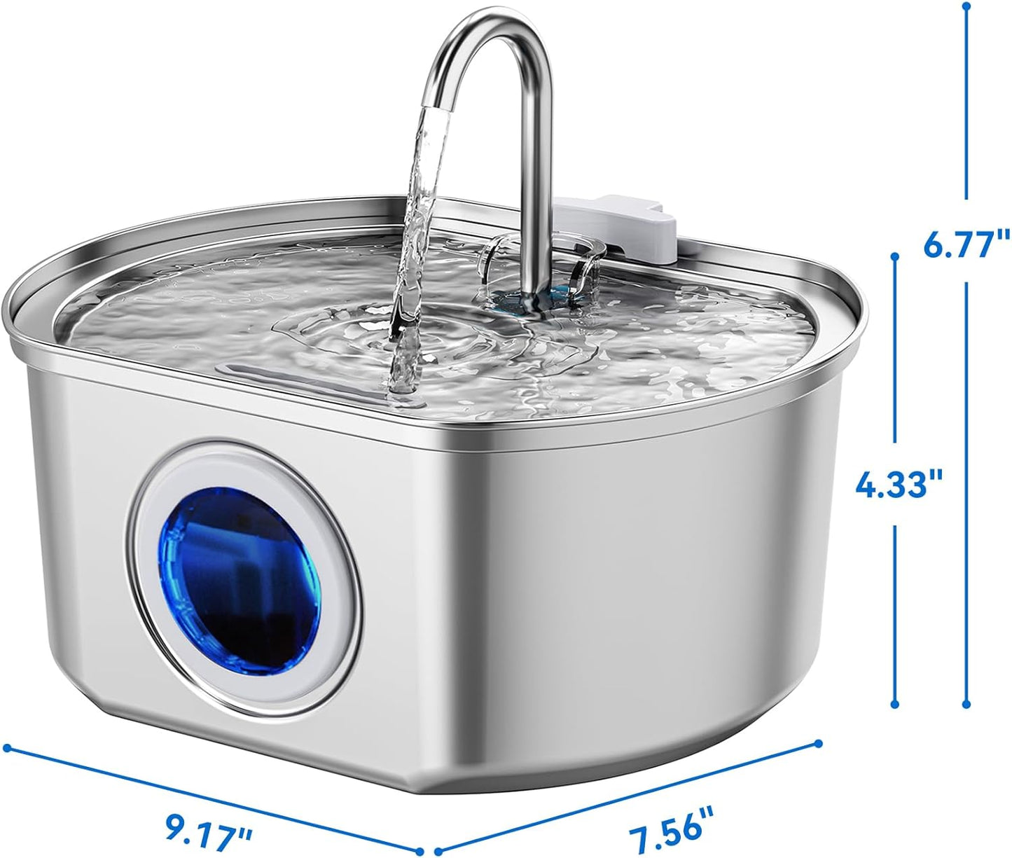 Purrify Stainless Steel Water Fountain