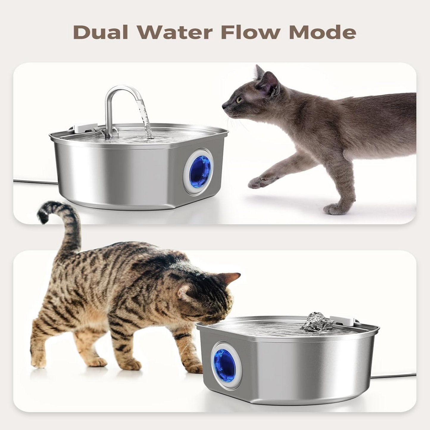 Purrify Stainless Steel Water Fountain