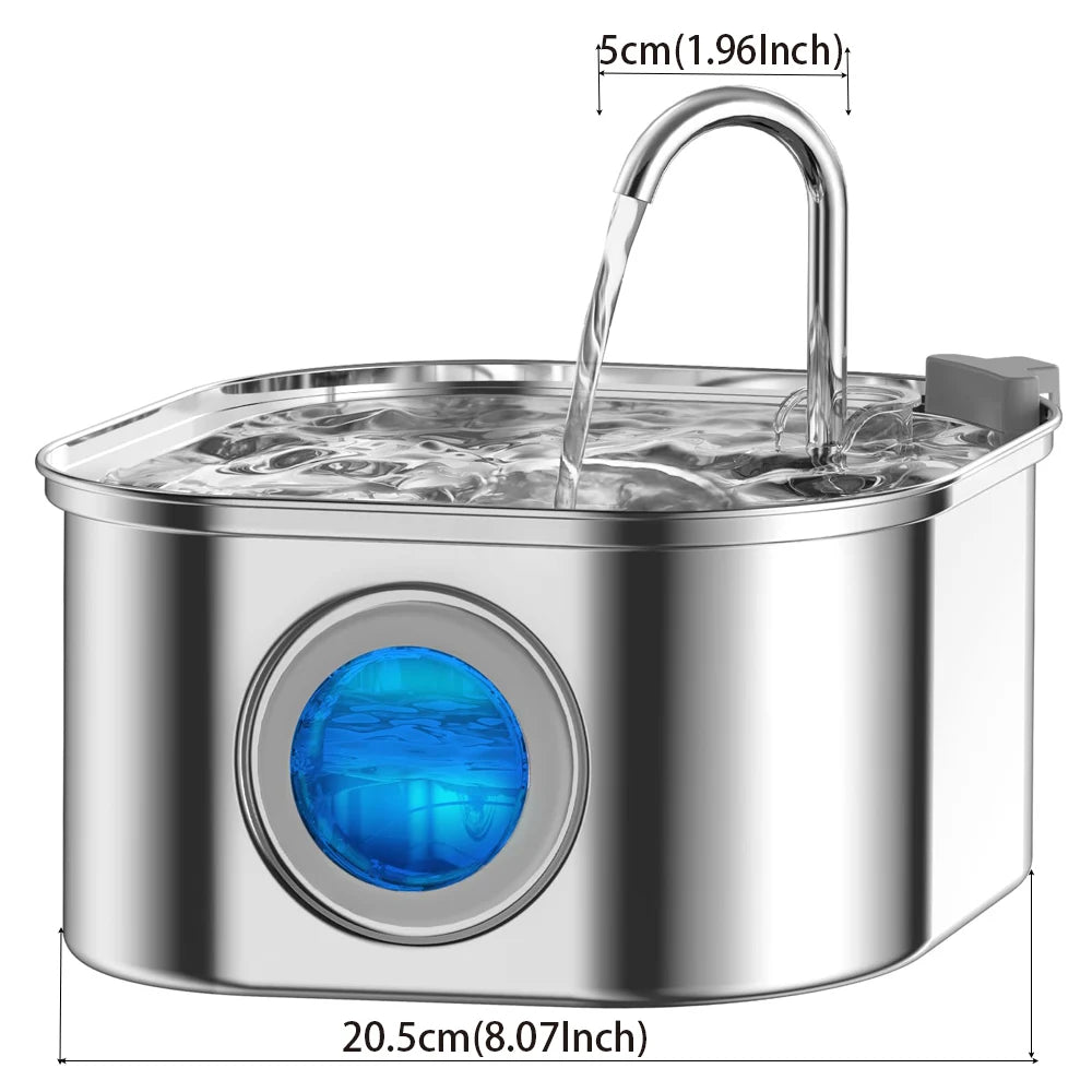 Purrify Stainless Steel Water Fountain