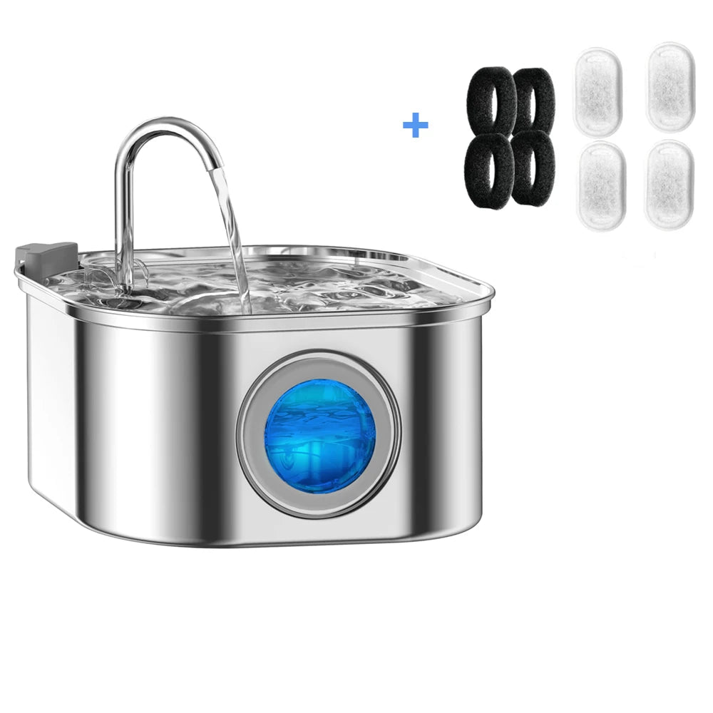 Purrify Stainless Steel Water Fountain