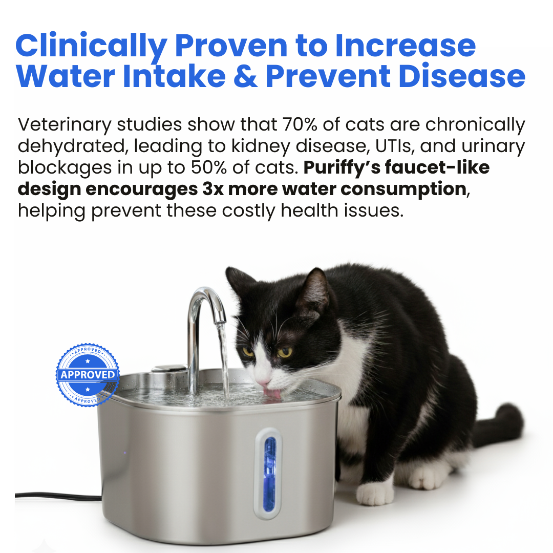 Purrify Stainless Steel Water Fountain