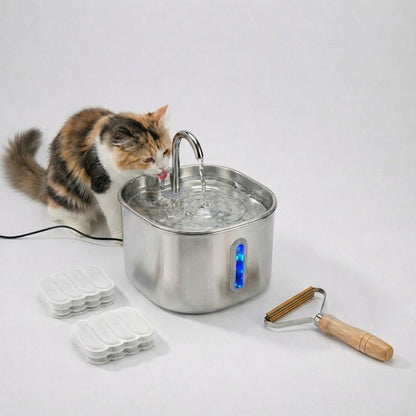 Purrify Stainless Steel Water Fountain