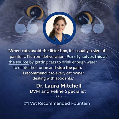 Purrify Stainless Steel Water Fountain