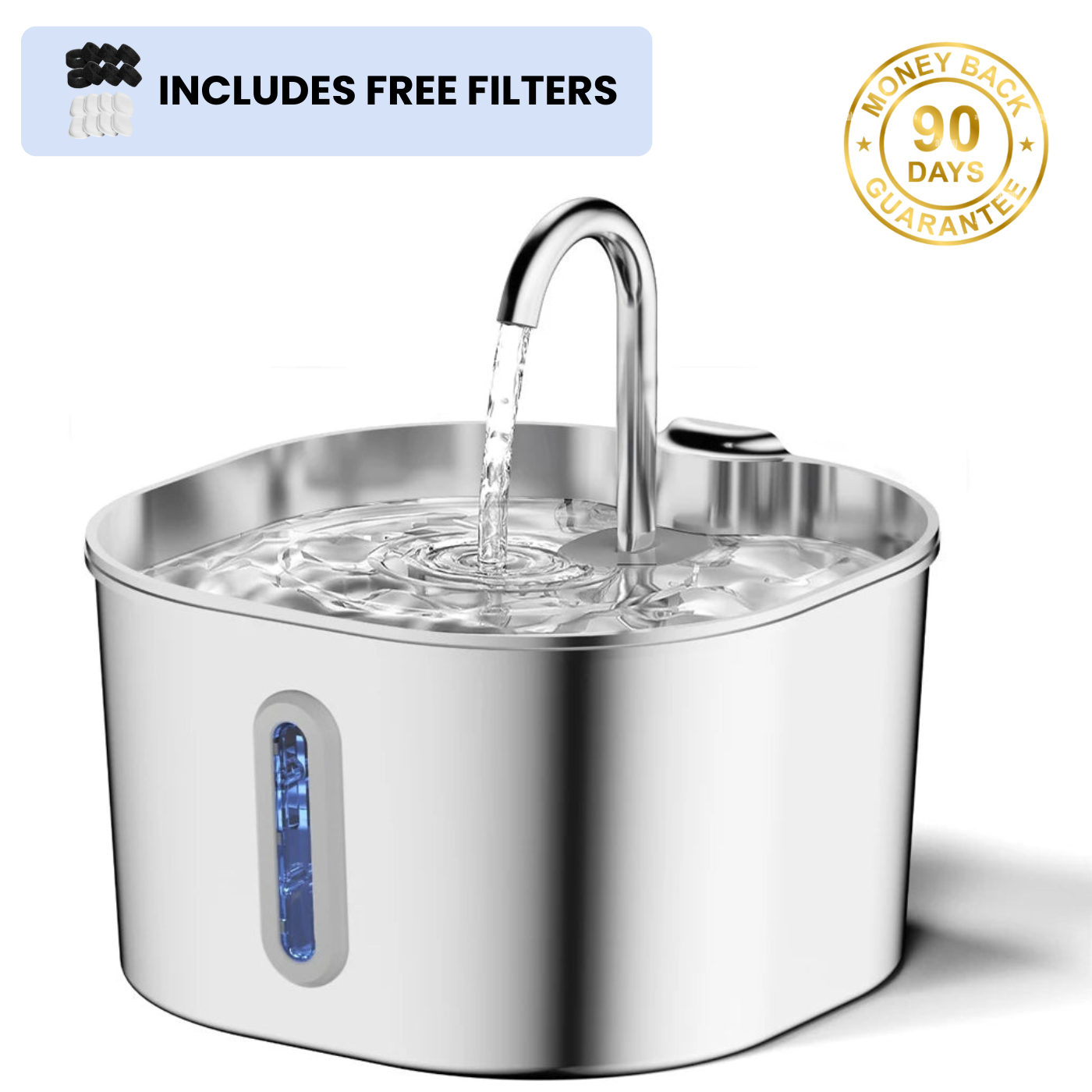 Purrify Stainless Steel Water Fountain