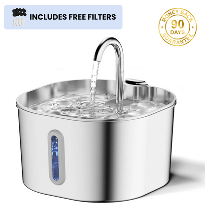 Purrify Stainless Steel Water Fountain