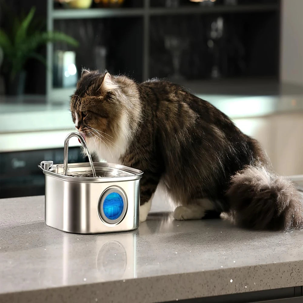 Purrify Stainless Steel Water Fountain