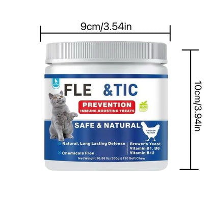 Flea & Tick Control Chewable Treats for Cats